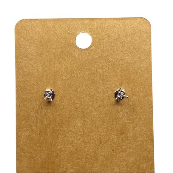 Blue Fire Opal Cross Earrings Solid 925 Sterling Silver Post Stud Pierced Gift - Picture 9 of 9